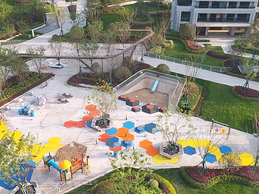 小區塑膠地面案例