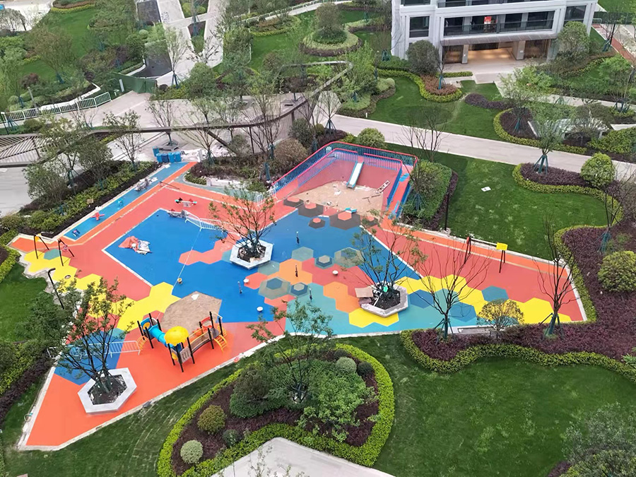 小區塑膠地面案例