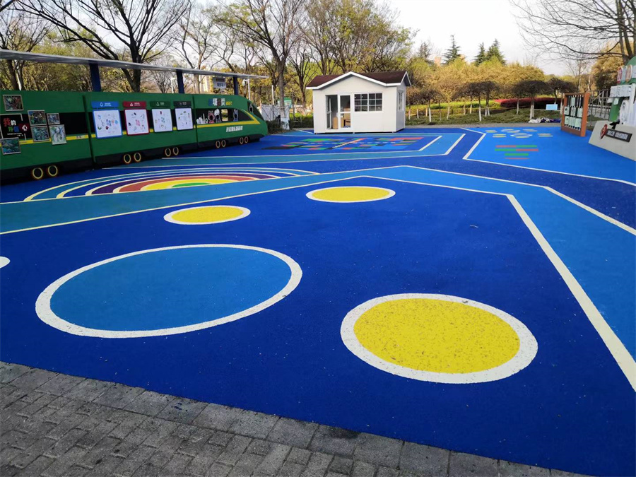 小區(qū)塑膠地面案例